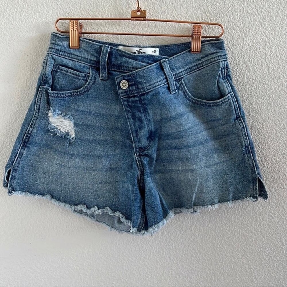 Denim Blue Distressed shorts